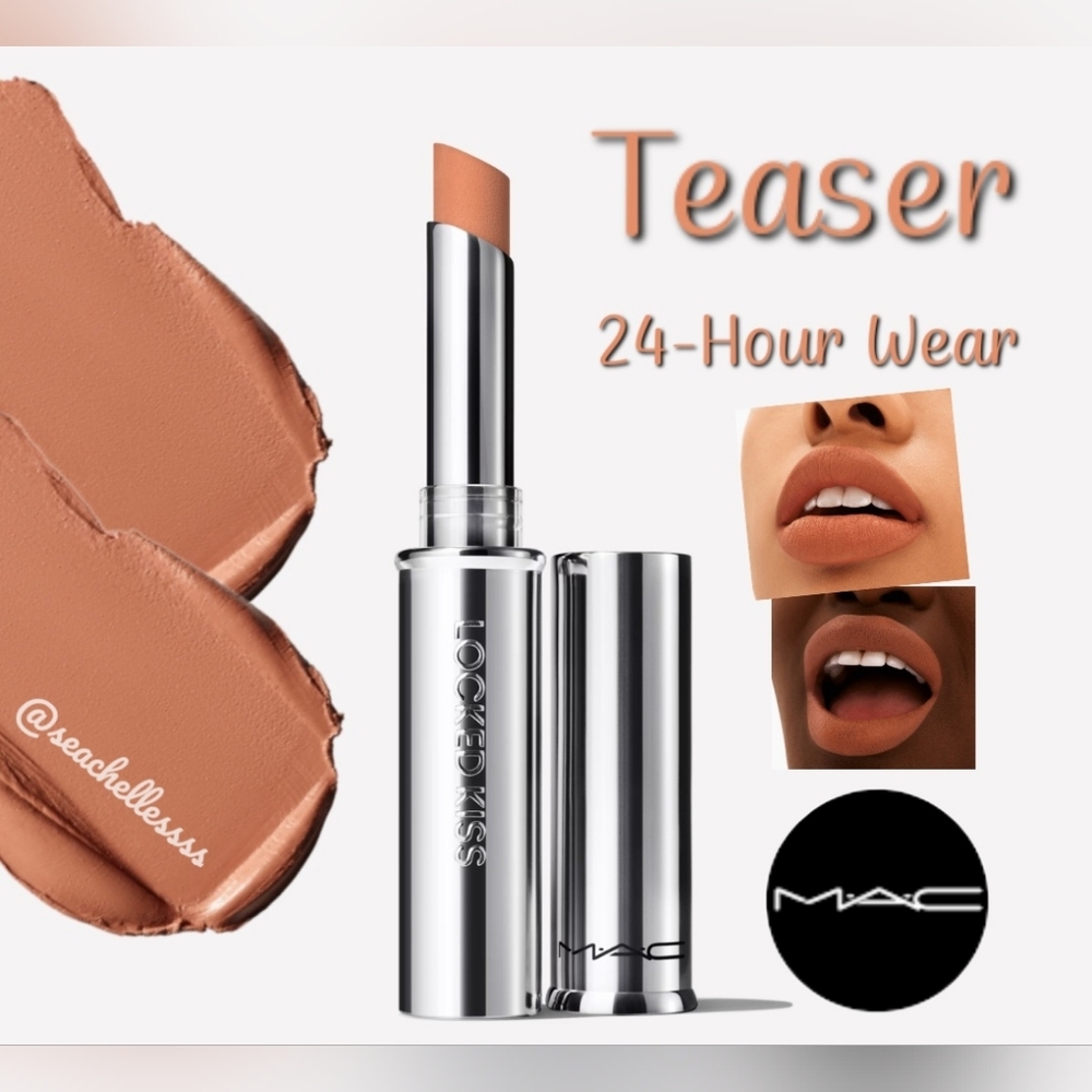 Mac Locked Kiss 24-Hour Lipstick | Teaser Warm Nude | Brand New in Box